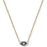 Kendra Scott, Women's, Mini Eye Short Pendant Necklace, Gold Dark Blue Magnesite, One Size