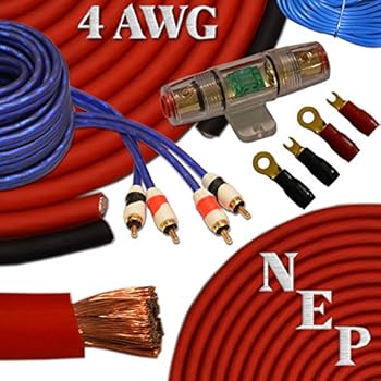Amazon.com: 4 Gauge Amp Kit, 20% Oversized 4 AWG Power & Ground Cable