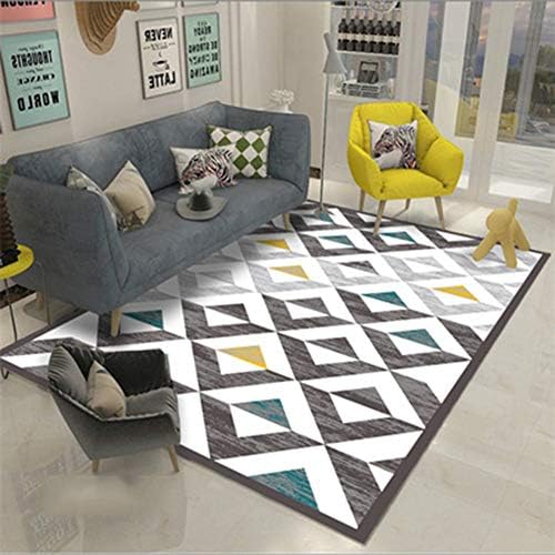 Zhyyhz Modern Abstract Rugs Multi-Size Non Slip Soft Carpet, Indoor Bedroom Rugs in Nursery, Dining Room