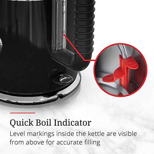 Russell Hobbs KE5550BKR Retro Style 1.7L Electric Kettle, Black