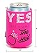 Can Beer Cooler - Pack of 6 Cans Drink Beverage Soda Bottle Ice Cold Coolie Insulator - Hen Bachelorette Party Funny Joke Gag Gift Set - Pink
