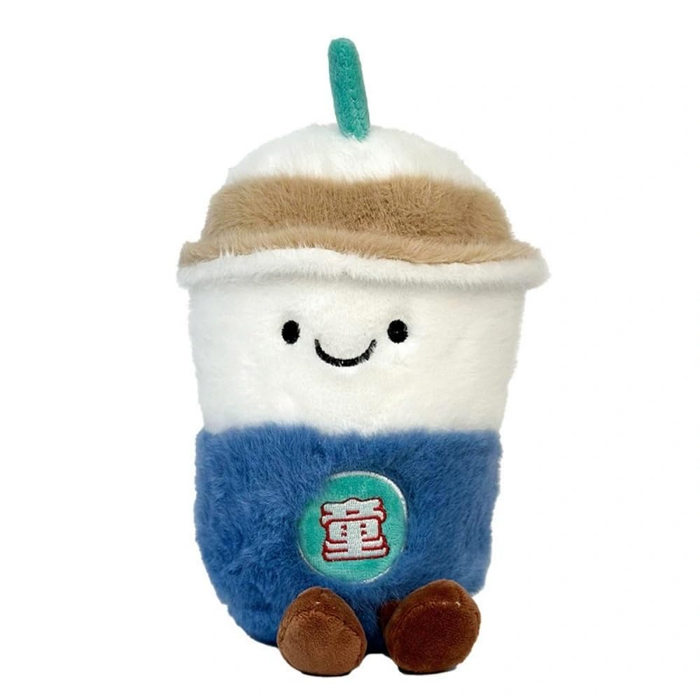 Xshelley 22 cm Stuffed Bubble Tea Food Milk Cup Plushie Toys Pillow, Soft Kawaii Hugging Plush doll Gifts for Kids
