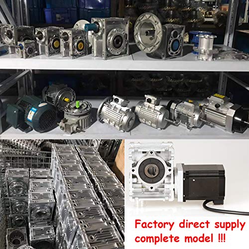 Worm Gear Gearbox NMRV-030 Speed Reducer Ratio 80:1 for Stepper Motor