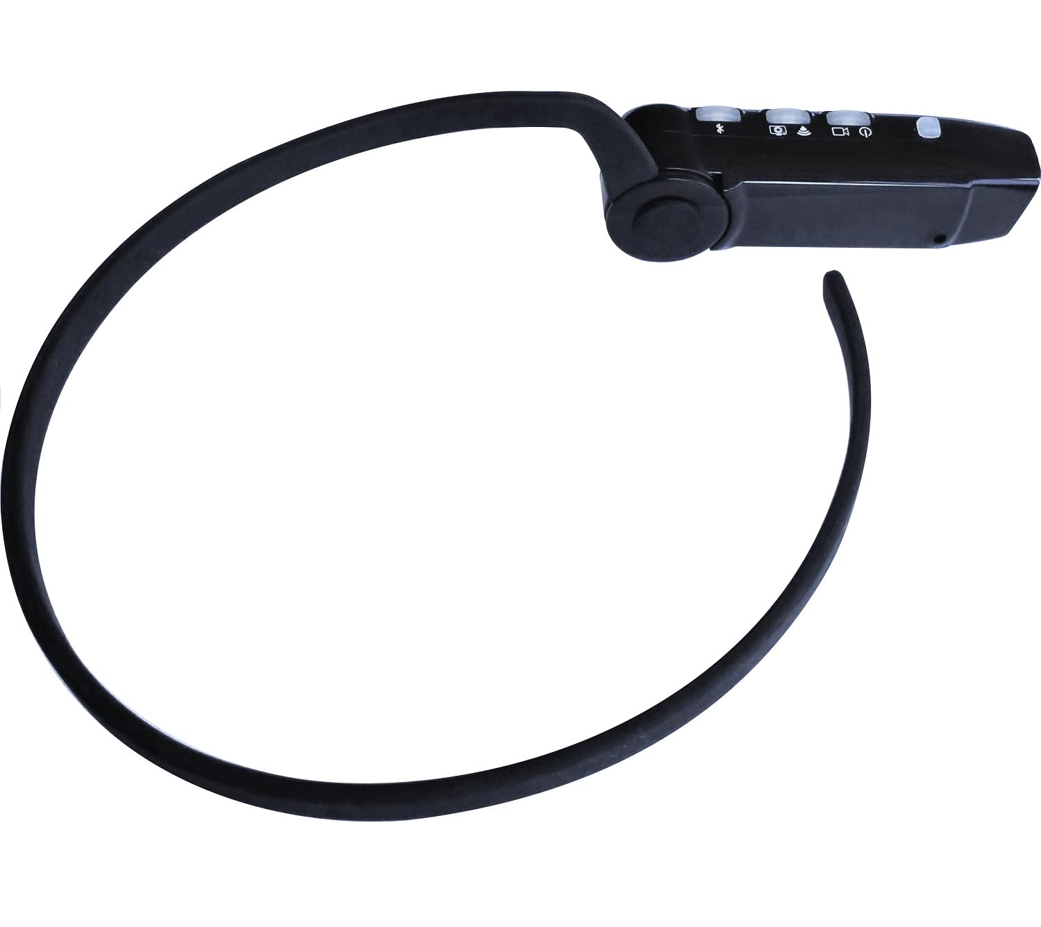 HeadsUp Head Mounted 1080P FHD Wearable Vlog Camera Recorder with APP Control, Hands Free Headband Streaming Camera for Live Display, Hands-Off Music and Phone Calls - Black