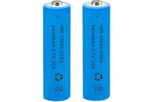 AFSONGOO 2 Pack 3.7 Volt 18650 Rechargeable Battery 18650 Li-ion Battery for Flashlights, Headlamps, Doorbells, RC Cars (Button Top)