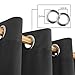 MASVIS Blackout Window Curtains Panels for Living Room Bedroom Darkening Thermal Insulated Printed Grommet Window Drapes Set of 2 Panels (52x63-Inch,Black)