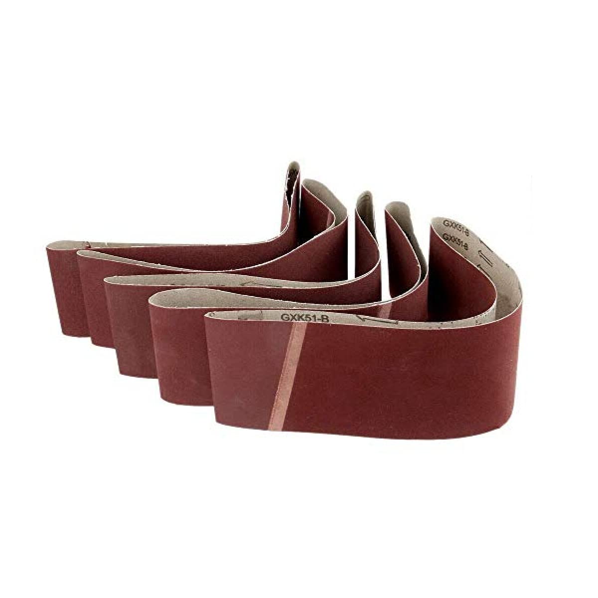 Unifizz 600 Grit 75mm x 533mm Sanding Belt Aluminum Oxide Sanding Paper for Wood/Metal Polishing,10PCS