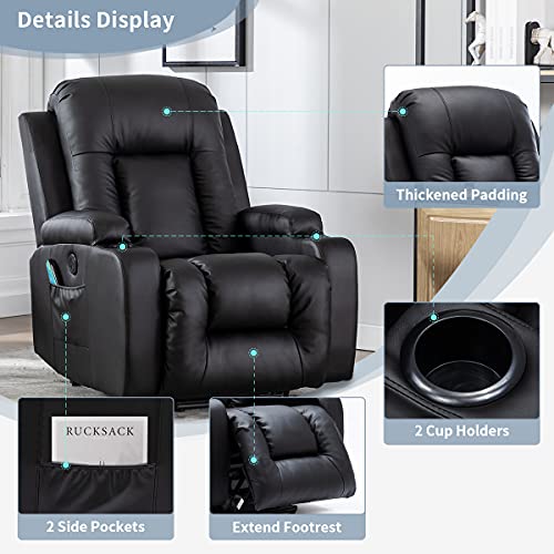 Vicluke Oversized Power Lift Recliner Chair with Massage and Heat for Elderly, PU Leather