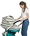 Breastfeeding Nursing Cover + 1 Burp Cloth by HealthySam - Baby Car Seat Covers - Shopping Cart, High Chair, Stroller and Carseat Canopy - Stretchy, Breathable Scarf and Shawl - Cotton - Grey Stripes