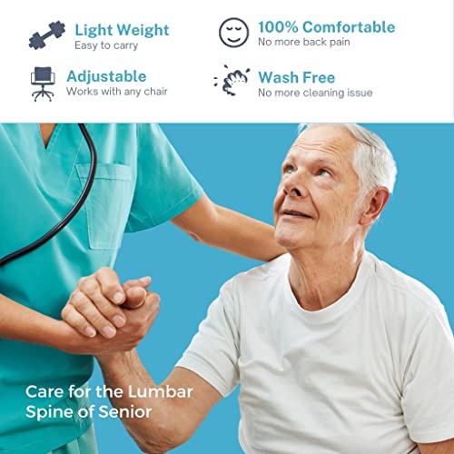 WonderRoll Self Inflating Travel Lumbar Pillow Self Inflating Pillow Helps to Relax The Back