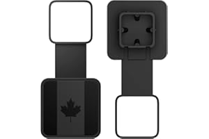 Hitch Cover 2 Inch - Black Trailer Hitch Cover with Canada - Car Exterior Accessories Fits for Most Vehicles Hitch Receivers