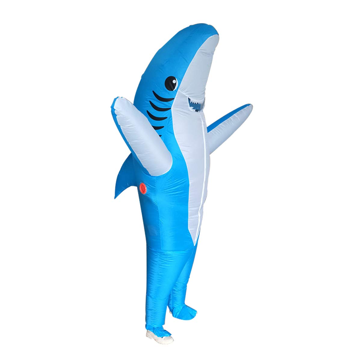 Stegosaurus Inflatable Shark Costume for Halloween Cosplay Party - Funny Blue Shark
