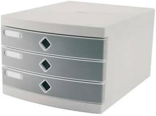 Amazon Com Lq Desktop File Cabinet Drawer Storage A4 3 Layers Filing Cabinets Plastic Folder Color Gray Kitchen Dining