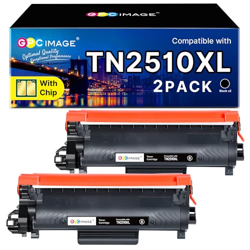 TN2510XL TN-2510XL HL-L2400DWE Toner Cartridge Compatible with Brother TN-2510 XL TN2510 XL for HL-L2400DWE DCP-L2620DW MFC-L2800DW MFC-L2827DW HL-L2445DW DCP-L2660DW MFC-L2860DW (Black 2 Pack