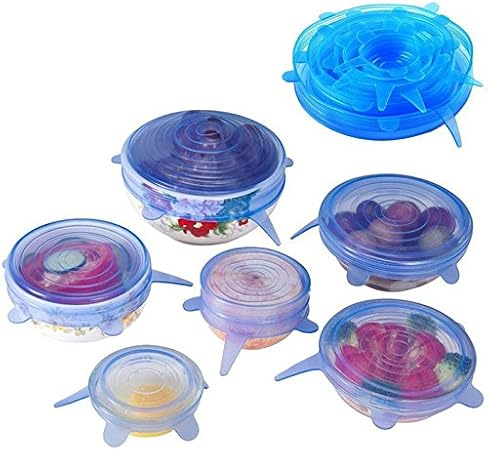 Tmade Siliconen Stretch Deksels Herbruikbare Voedselbeschermingshoezen Vaatwasmachine Magnetron Oven En Vriezer Veilig Amazon Nl