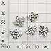 Honeybee Charm -80pcs Craft Supplies Antique Silver Bee Charms Pendants for Crafting, Jewelry Findings Making Accessory for DIY Necklace Bracelet Earrings (M119)