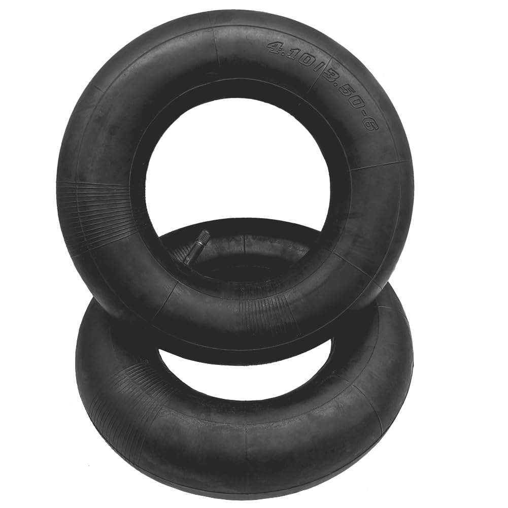 Photo 1 of 2 Pack 4.10/3.50-6'' (13x4.00-6'') Inner Tube with TR13 Straight Valve Stem Heavy Duty Replacement for Hand Truck,Wheelbarrows,Mowers,Utility Wagon for 4.10/3.50-6,350/400-6,3.50-6,4.10-6 Wheel