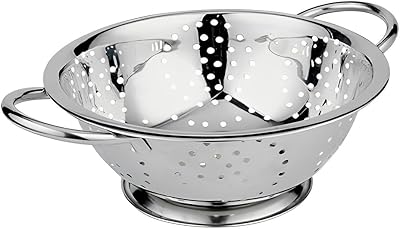 Acense 24cm Stainless Steel Colander with Handles and Footed Base