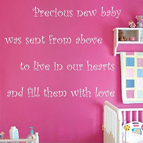 Homefulcomely PVC Wall Stickers English PRECIOUS kindergarten children's room bedroom home decorative JohnsonWallpaper33cm x 61cm