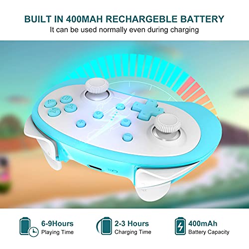 KINGEAR Controller für Switch/PC Geschenke für Frauen Geschenke für Männer, Wireless pro Controller Blau für Switch Spiele Mario, Viel Spaß mit Geschenke Graduation Controller für Switch