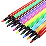 Watercolor Pens,Fine Point Markers for Kids or Adult Coloring Books Drawing, Set of 12 Assorted Brilliant Colors (12 colors)