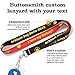 Buttonsmith Custom Solid Lanyard Custom Lanyard - Quantity 1 - Choose Background Color, Font Color, Font Style and Icon - Personalize with Your Name or Text - Made in The USA