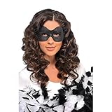 Black Glitter Domino Mask - Adult Size, 1 Pc