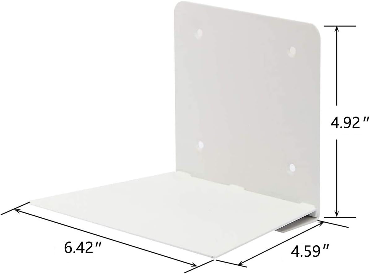 STORAGE MANIAC 4-pack Large Invisible Floating Bookshelves, Heavy-duty Book Organizers, White: Home & Kitchen