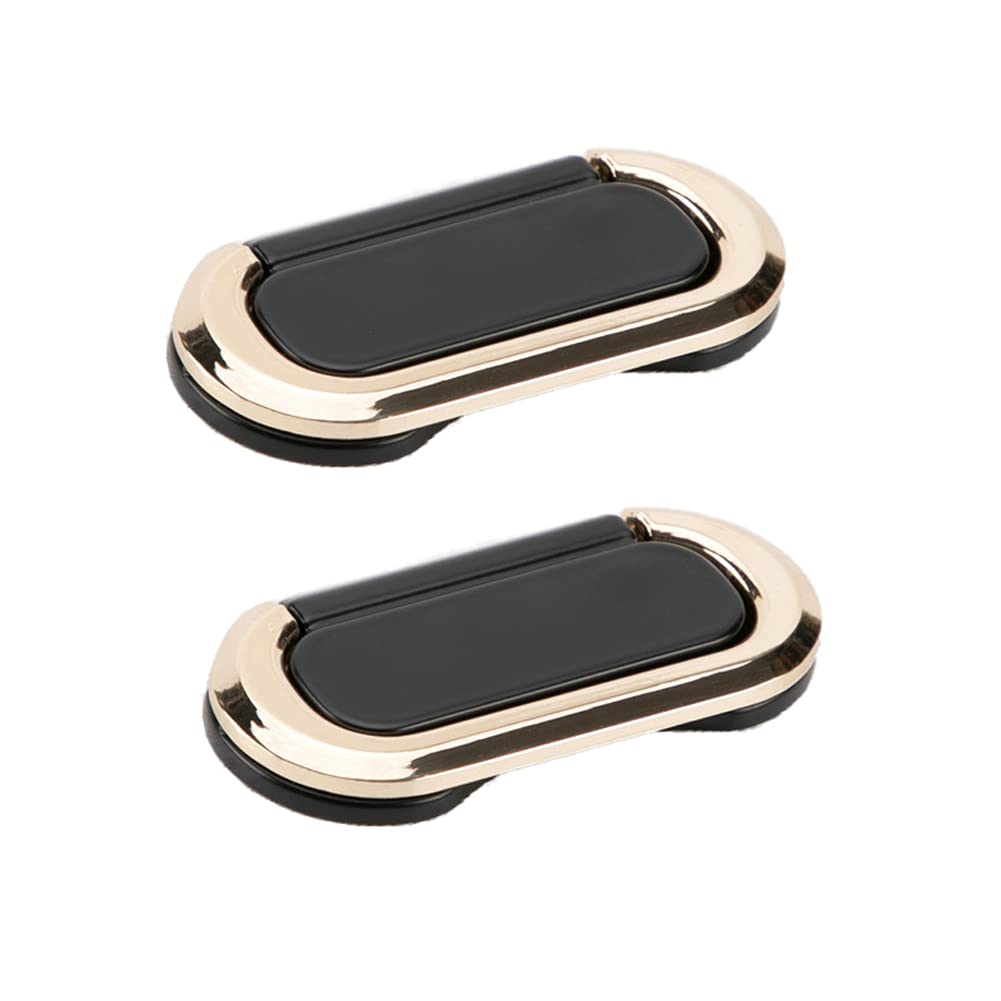 Dreneco 2pcs Hidden Cabinet Handles, Invisible Handles, Cupboard Handles, Wardrobe Handles, Zinc Alloy, Black, 64mm