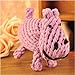 Oriental eLife Dog Toy for Aggressive Chewers, Cotton Chew Teeth Cleaning Rope Toy for Small to Medium Pet Dogs, Hippo