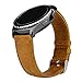 iBazal Gear S2 Classic Bands 42mm, Vintage Gear S2 Classic Leather Band 20mm Replacement Strap for Samsung Galaxy Watch 20mm/Gear S2 Classic SM-R732/Gear Sport/Huawei Watch 2/Garmin Vivoactive 3-Brown
