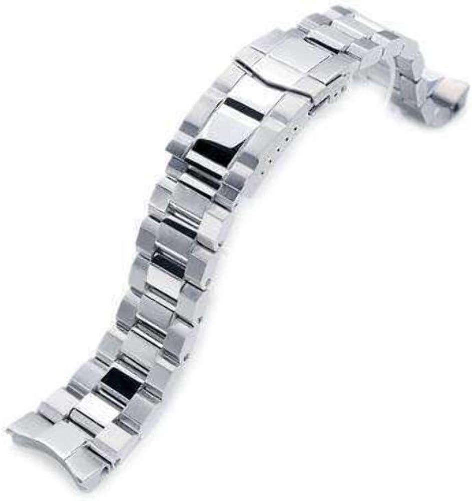 Strapcode 22mm Hexad Oyster 316L Edelstahl Uhrenarmband für Seiko