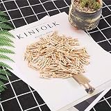CCINEE 100 Pieces Mini Wooden Pegs Clips Photo Pins Coloured Craft Natural view 7