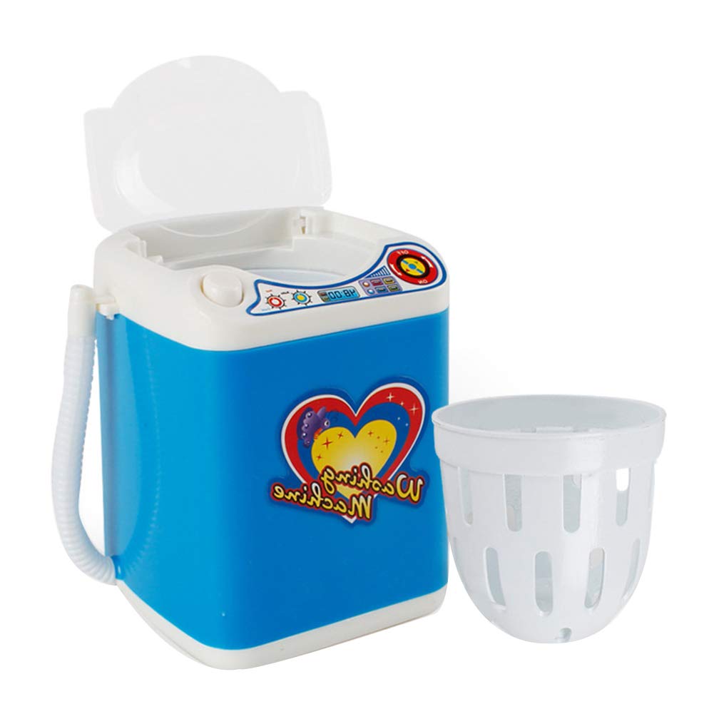 litymitzromq Makeup Brush Cleaner, Mini Electric Washing Machine Toy Makeup Brushes Cleaning Dehydration Dryer Brush Color Removal Sponge Remove Shadow Color from Makeup Brushes