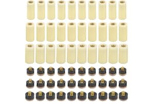 XINGYHENG 60Pcs(30 Set) 3 Kinds Billiard Cue Off White Ferrules Set with Super Cue Screw-on Replaceable Tips(13mm 12mm 11mm B