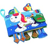 teytoy Animal Soft Activity Baby Book Early Education Toys Activity Crinkle Cloth Book for Toddler, Infants and Kids Perfect for Baby Shower