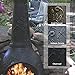The Blue Rooster Dragonfly Cast Aluminum Wood Burning Chiminea in Charcoal