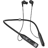 YUEPOOL Neckband Bluetooth Headphones with Voice Return Microphone,6.0 Bluetooth 100 Hours Playtime, IPX5 Waterproof Wireless Noise Cancelling Earbuds for Sports (Y13)