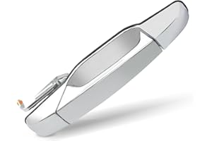 BELKEBIR Exterior Chrome Door Handle Rear Right Passenger Side Compatible with 2007-2014 Chevy Silverado Suburban Avalanche Tahoe, GMC Sierra Yukon, Cadillac Escalade Replaces 15915660, 20954848, 22738726