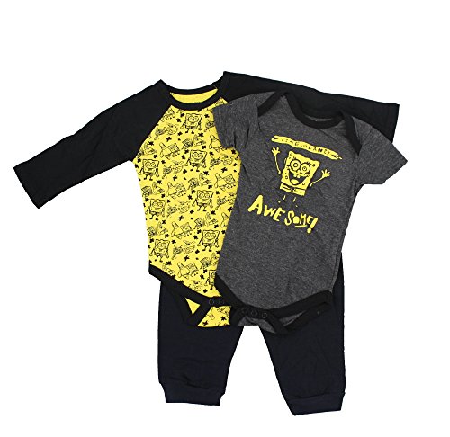 Nickolodeon Baby Boys Full 3 Piece Set - Spongebob, 3-6 M