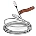 Cacoy Double Nylon Braided USB A Cable with Lightning Connector, MFi Certified iPhone Charger with Leather Strap for iPhone iPad, 10 Foot, White and Black