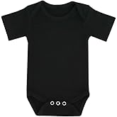 Copper Pearl Short Sleeve Bodysuit Baby: Ultra Soft Bodysuits for Newborns, Boys, Girls, and Infants - Stylish, Comfortable, Overlap Shoulders, Premium Knit Fabric - Midnight, 6-12 Months