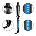 MQB Hot Hair Brush 2 in 1 Curling Brush Iron Dual Voltage 110V-240V, Black