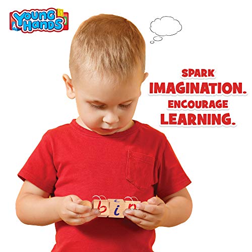 image for Creative Kids Wooden Reading Blocks | [5] Sets of Fun, Educational Spi