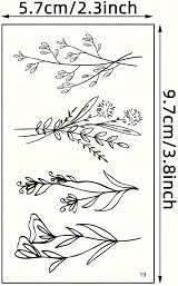 30 Sheets Fine Line Temporary Tattoos Realistic Removable Body Art Words view 4