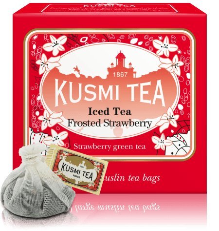 Strawberry Green Tea For Iced Tea - Box of 10 muslin tea bags - 3.17oz Strawberry Green Tea For Iced Tea - Box of 10 muslin tea bags - 3.17oz