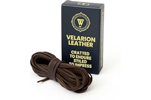 VELARION LEATHER Velarion Flat Genuine Leather Strip Cord 3mm Wide, 5 m Long Real Leather Braiding String for Jewelry Making, Crafting, Beading, DIY - Thickness Options (Crazy Dark Brown, 1,3 mm Thickness)