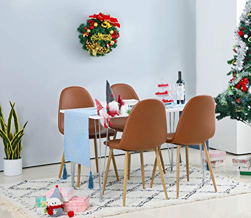 GreenForest-Dining-Chairs-Set-of-4-Washable-Pu-Cushion-Seat-Chair-with-Metal-Legs-for-Kitchen-Dining-RoomBrown