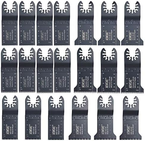 20pcs Oscillating Tool Saw Blades Metal Wood Multitool Blade Accessories Fit for Multimaster,Dewalt,Black & Decker,Fein, Dremel,Rockwell,Makita