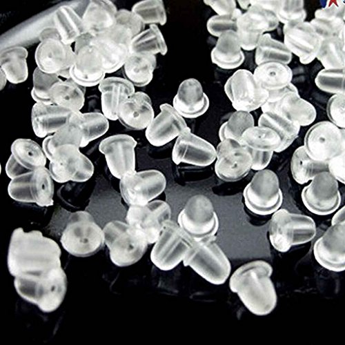 5MM Earrings Earbob Eardrop Ear Pendant Stud Ring Rubber Back Plug Blocking Cap Stopper Nuts Nutsert Accessary Xuanhemen